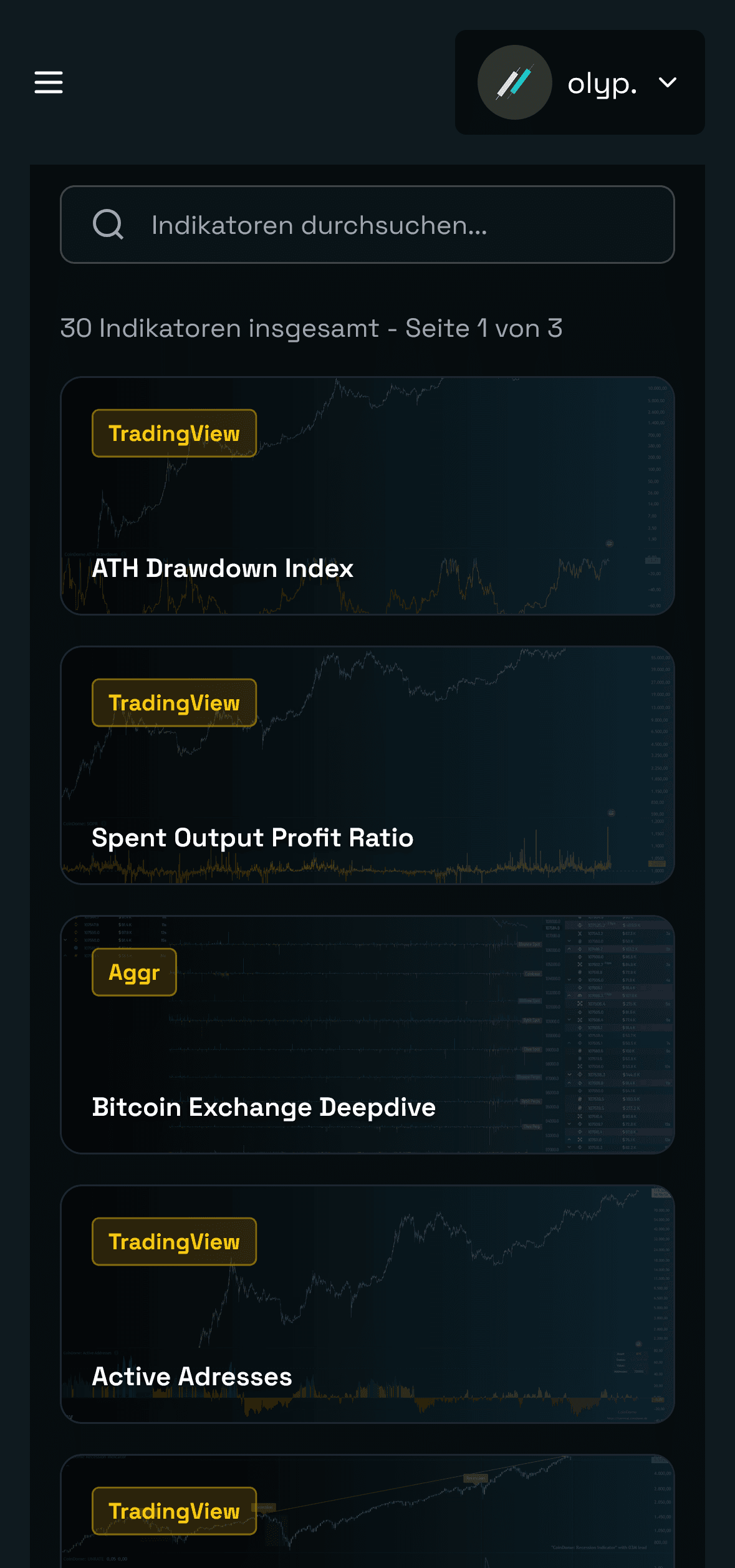Coindome Website in der mobilen Ansicht