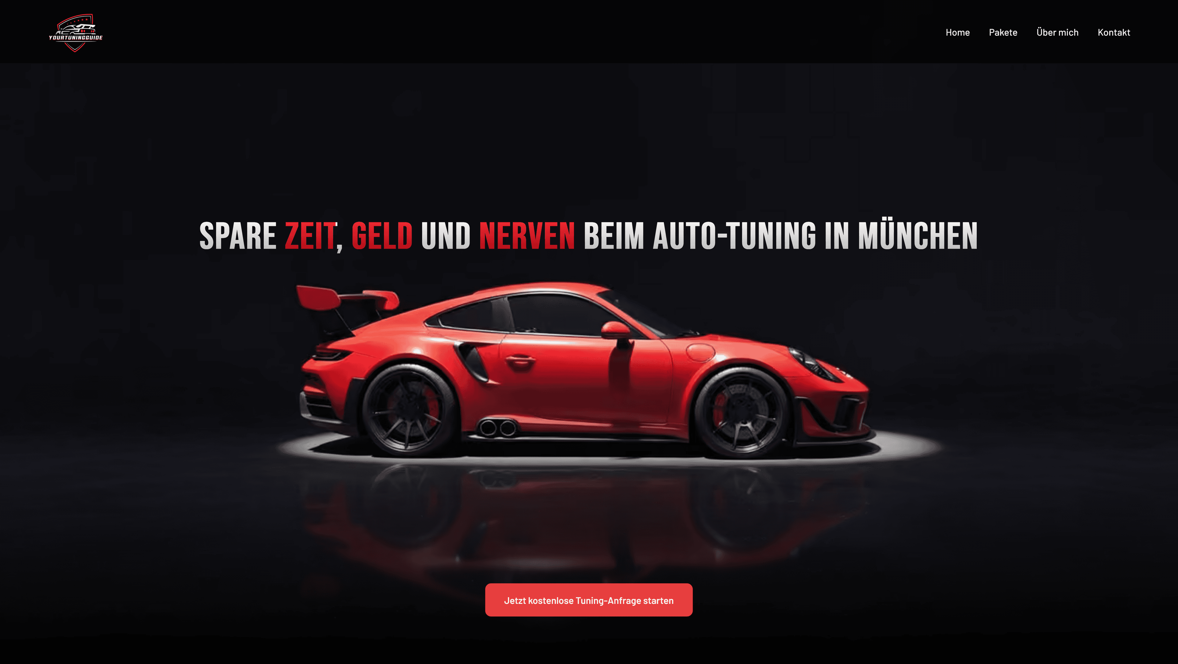YourTuningGuide Website in der Desktop-Ansicht