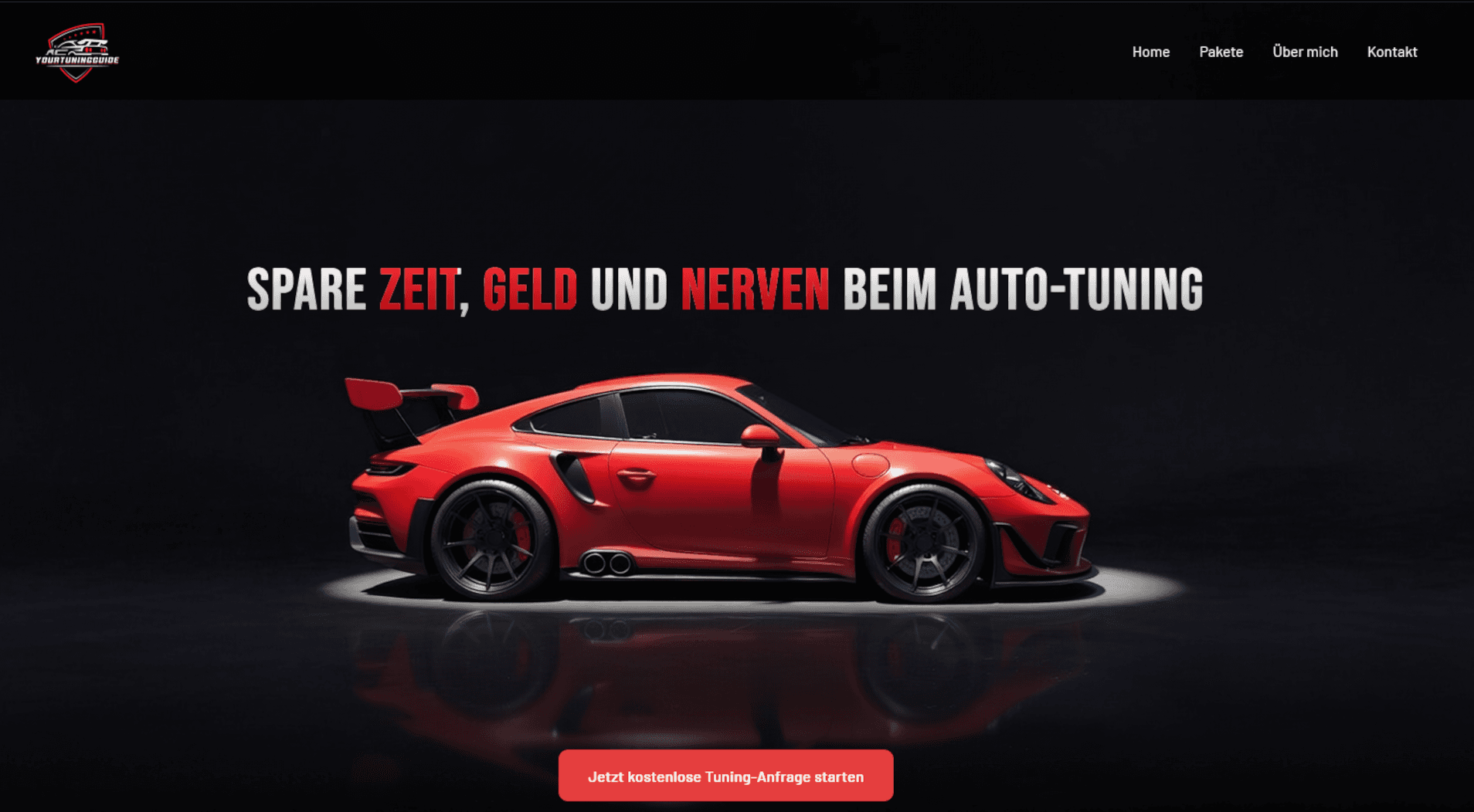 YourTuningGuide Website im Ausschnitt